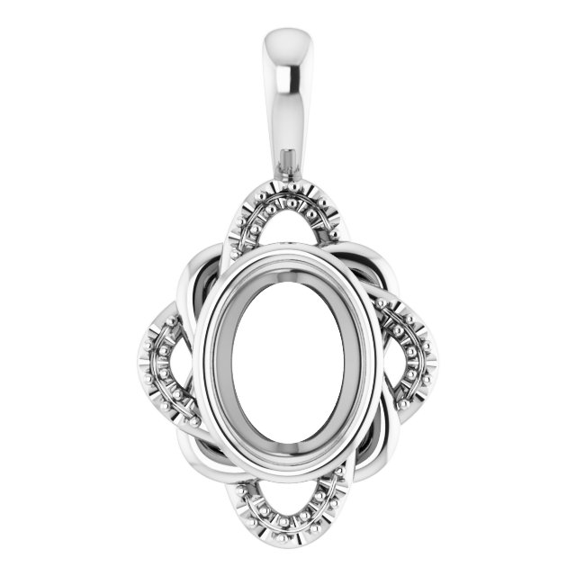 Accented Bezel-Set Celtic-Inspired Pendant