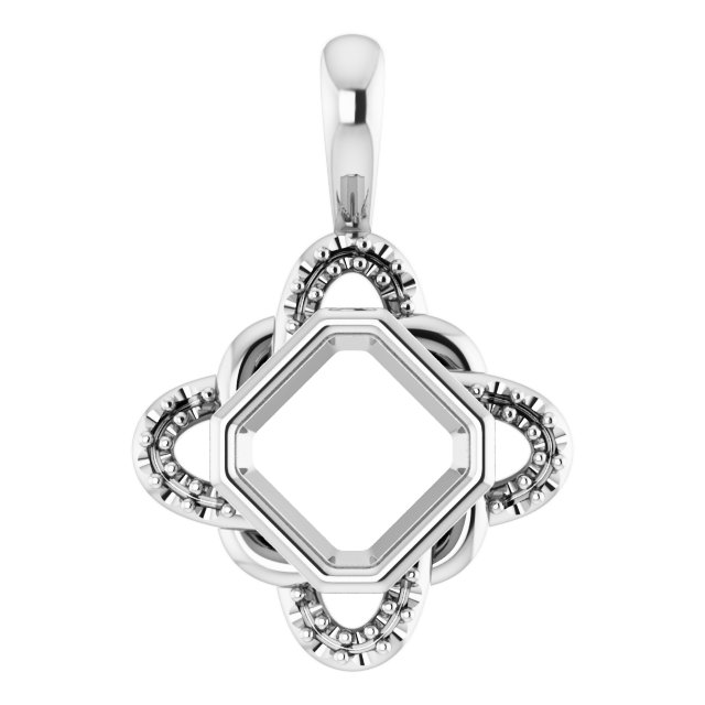 Accented Bezel-Set Celtic-Inspired Pendant