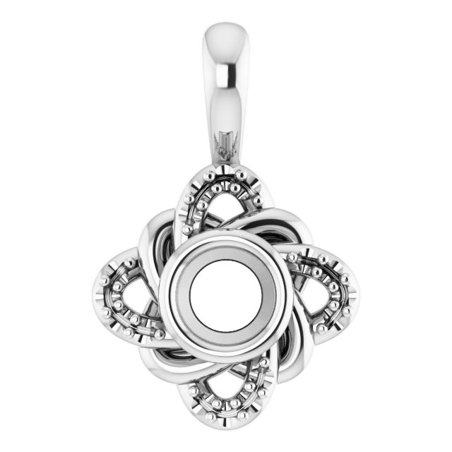 Accented Bezel-Set Celtic-Inspired Pendant