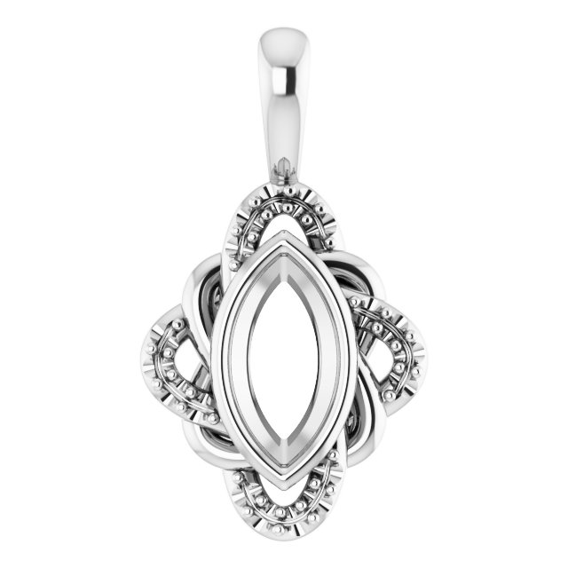 Accented Bezel-Set Celtic-Inspired Pendant