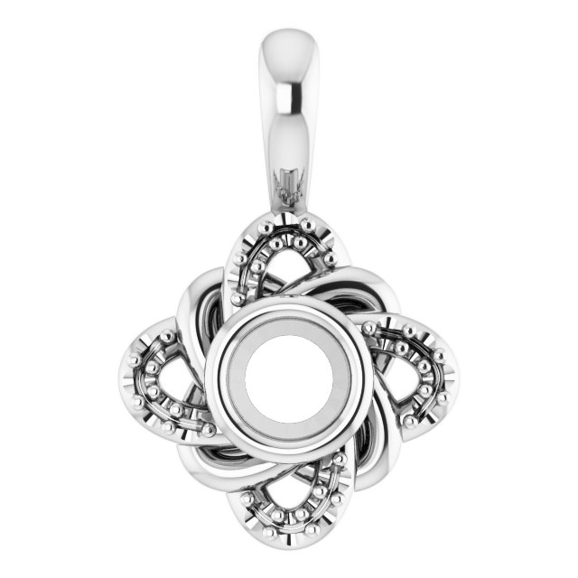 Accented Bezel-Set Celtic-Inspired Pendant