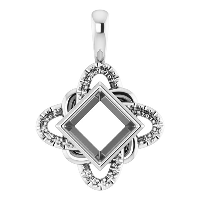 Accented Bezel-Set Celtic-Inspired Pendant