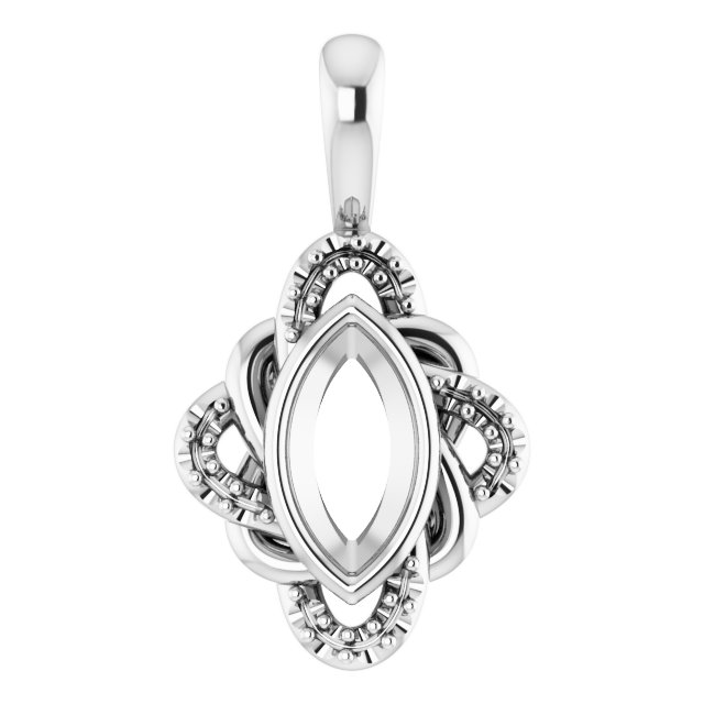 Accented Bezel-Set Celtic-Inspired Pendant