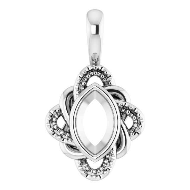 Accented Bezel-Set Celtic-Inspired Pendant