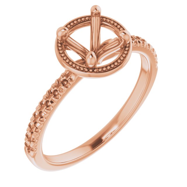 French-Set Accented Engagement Ring or Band