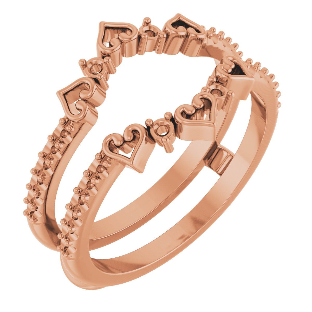 Accented Heart Ring Guard