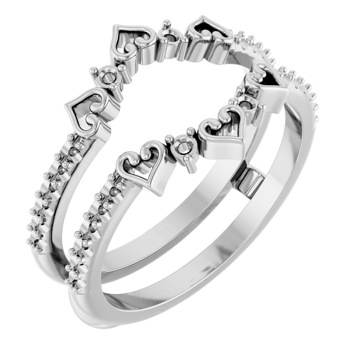 1/3 CTW Natural Diamond Ring Guard – Platinum