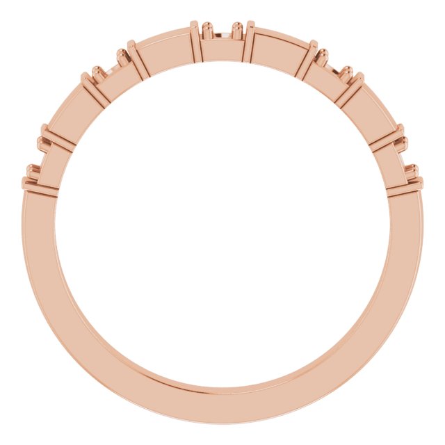 Alternative view of 1/8 CTW Natural Diamond Anniversary Band – 14K Rose Gold