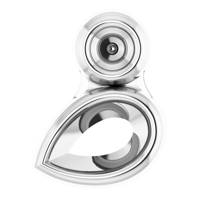 Bezel-Set Necklace or Slide Pendant