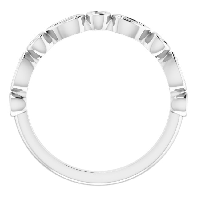 Alternative view of 1/5 CTW Natural Diamond Anniversary Band – 14K White Gold