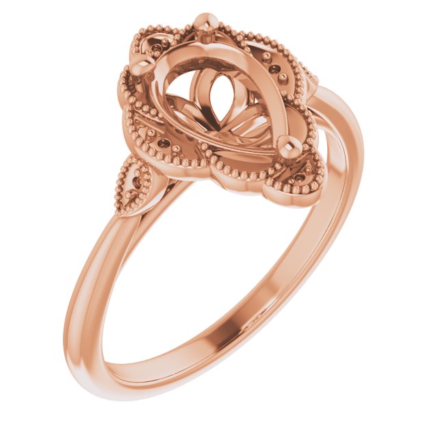 Accented Floral Engagement Ring or Band
