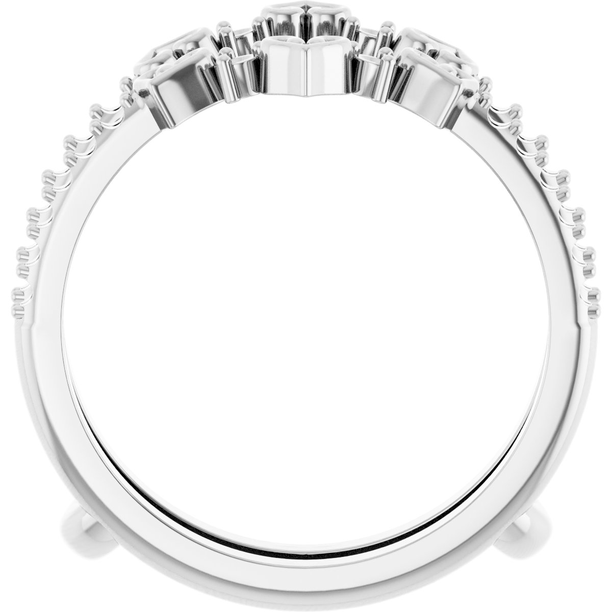 Alternative view of 1/3 CTW Natural Diamond Ring Guard – Platinum