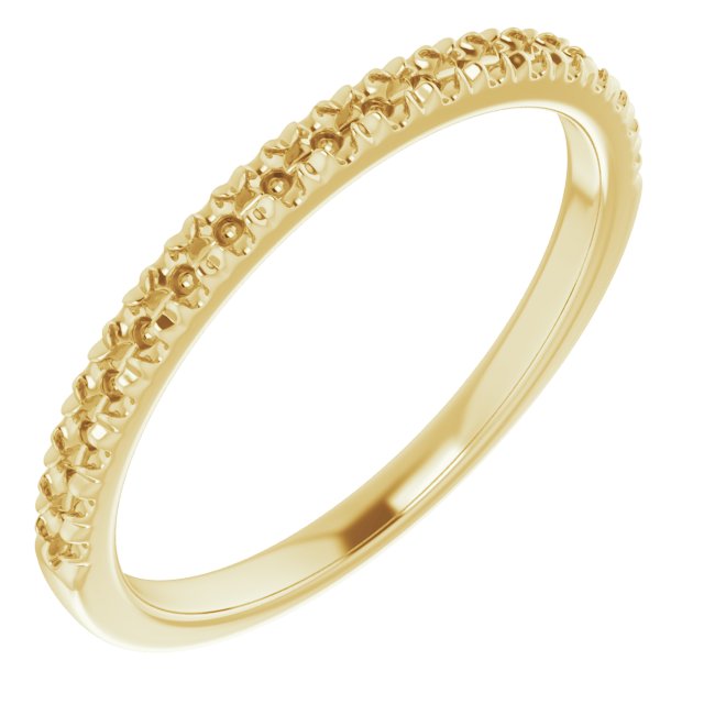 14K Yellow 1/4 CTW Natural Diamond French-Set Matching Band
