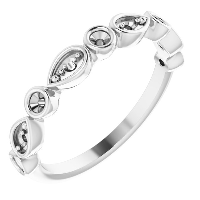 1/5 CTW Natural Diamond Anniversary Band – 14K White Gold