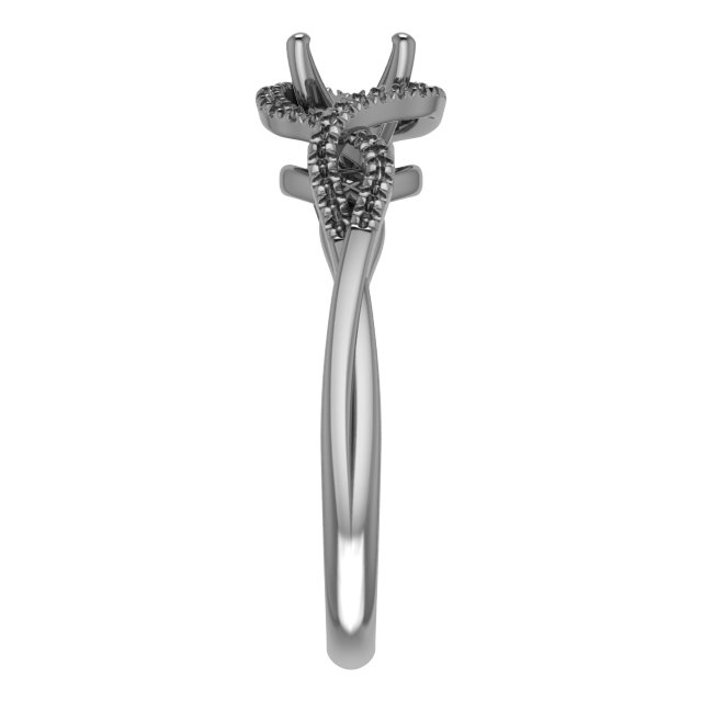 8x8 mm Cushion Engagement Ring Mounting view 4