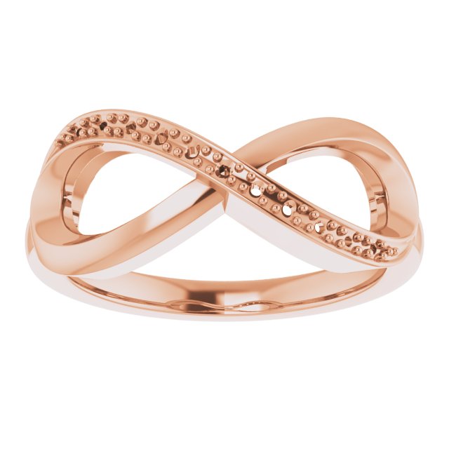 14K Rose .05 CTW Natural Diamond Infinity-Inspired Ring