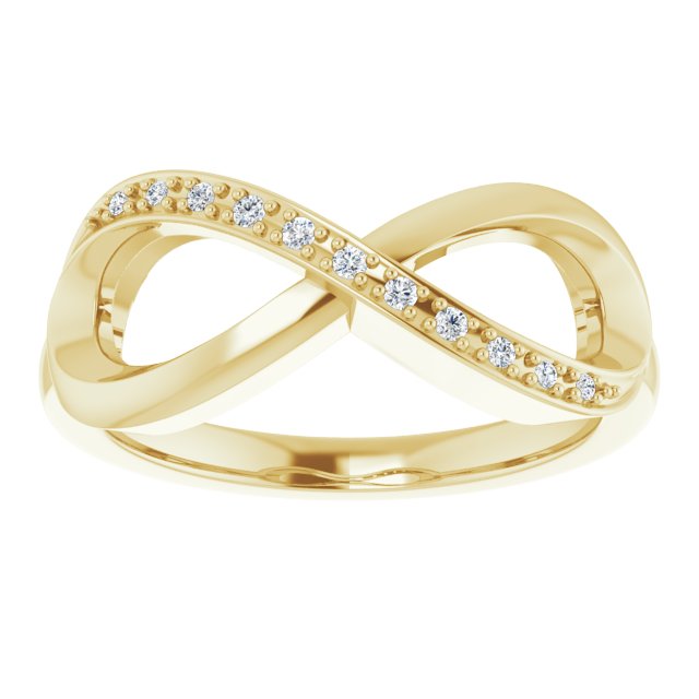 14K Yellow .05 CTW Natural Diamond Infinity-Inspired Ring