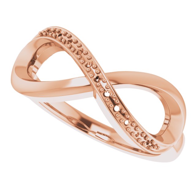 14K Rose .05 CTW Natural Diamond Infinity-Inspired Ring