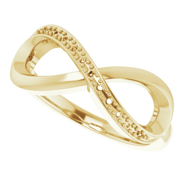 14K Yellow .05 CTW Natural Diamond Infinity-Inspired Ring