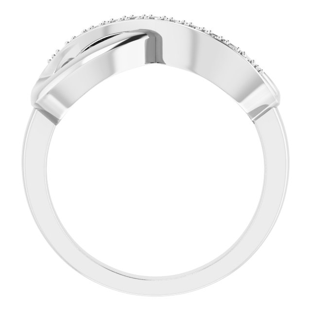 14K White .05 CTW Natural Diamond Infinity-Inspired Ring