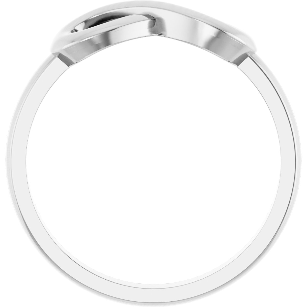 14K White Infinity-Inspired Ring