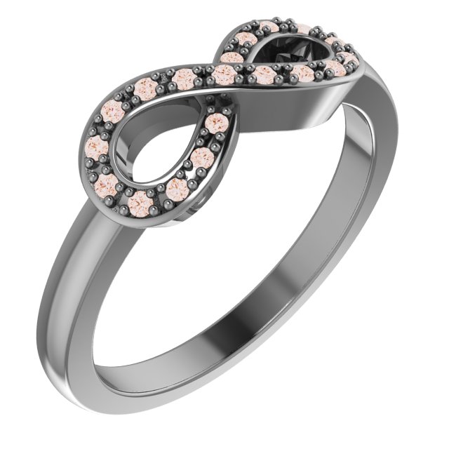 14K Rose 1/10 CTW Diamond Infinity-Inspired Ring
