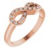 14K Rose 1/10 CTW Natural Diamond Infinity-Inspired Ring