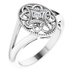 Sterling Silver .025 CT Natural Diamond Ring Size 7