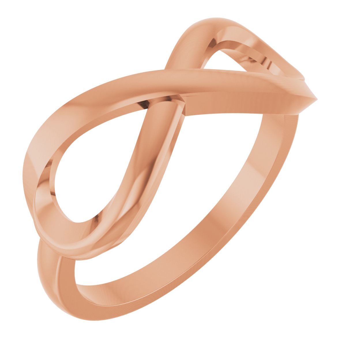 14K Rose Infinity-Inspired Ring Size 7