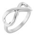 Sterling Silver Infinity-Inspired Ring Size 7