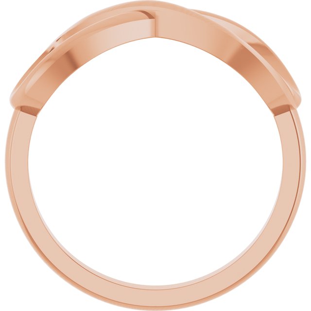 14K Rose Infinity-Inspired Ring Size 7