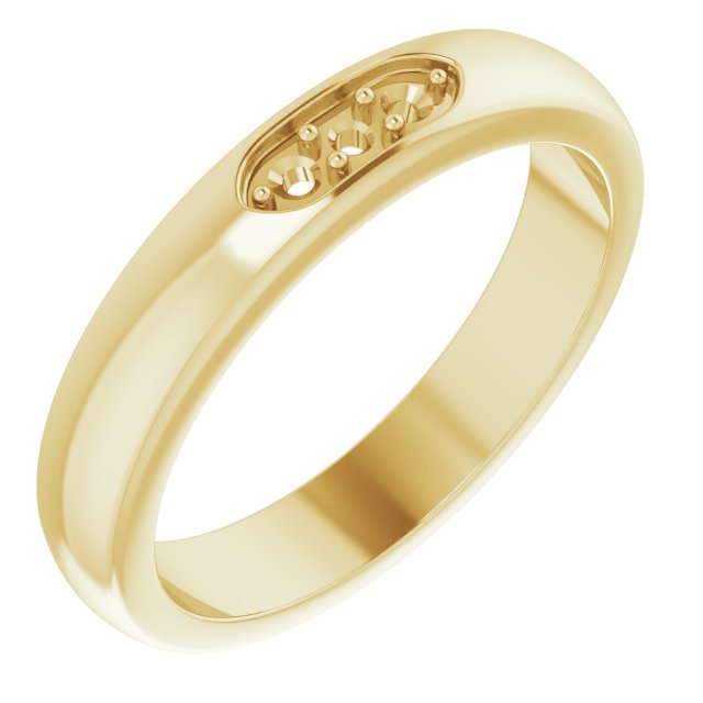 14K Yellow .08 CTW Natural Diamond Three-Stone Anniversary Band