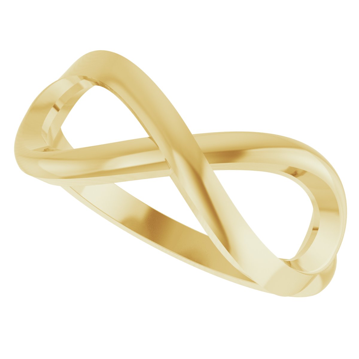 14K Yellow Infinity-Inspired Ring Size 7