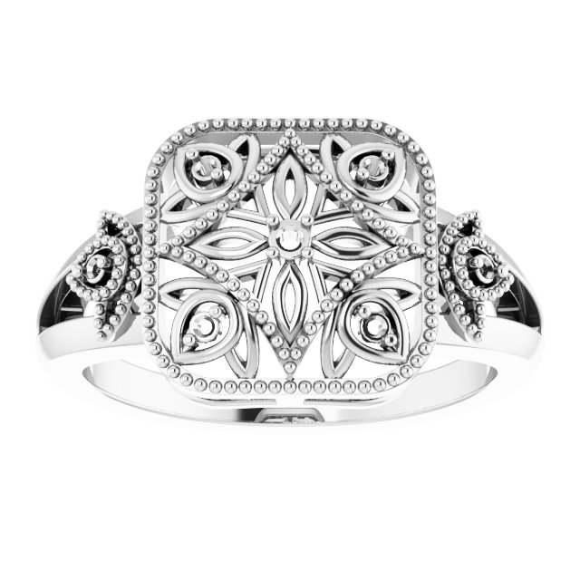 Sterling Silver .05 CTW Natural Diamond Ring