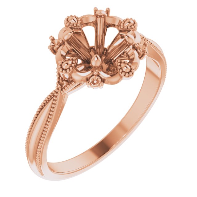 Accented Vintage-Inspired Engagement Ring or Band