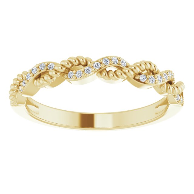 14K Yellow .08 CTW Natural Diamond Stackable Ring