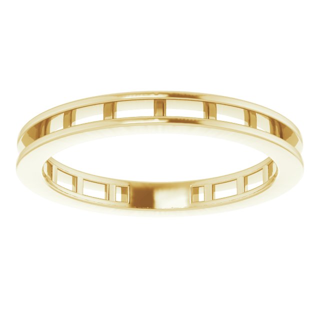 14K Yellow 3/8 CTW Diamond Stackable Ring