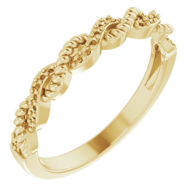 14K Yellow .08 CTW Natural Diamond Stackable Ring 