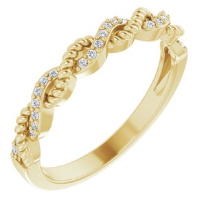 14K Yellow .08 CTW Natural Diamond Stackable Ring 
