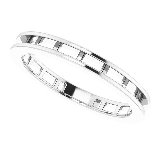 14K White 3/8 CTW Diamond Stackable Ring