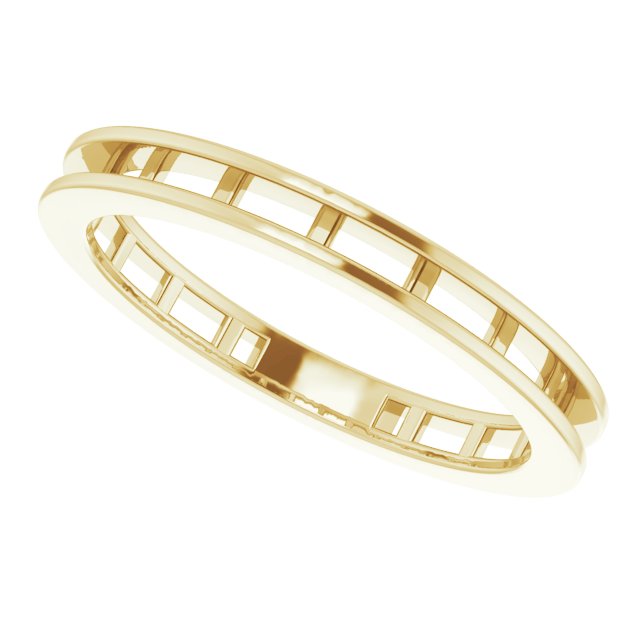 14K Yellow 3/8 CTW Diamond Stackable Ring