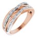 14K Rose/White 1/5 CTW Natural Diamond Ring 