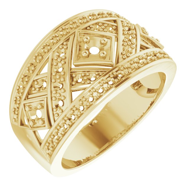 1/2 CTW Natural Diamond Ring – 14K Yellow Gold