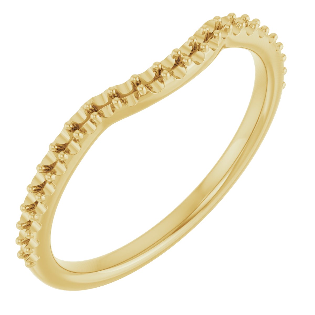 14K Yellow .125 CTW Diamond Contour Band Ref 13322160