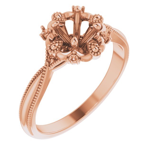 Accented Vintage-Inspired Engagement Ring or Band