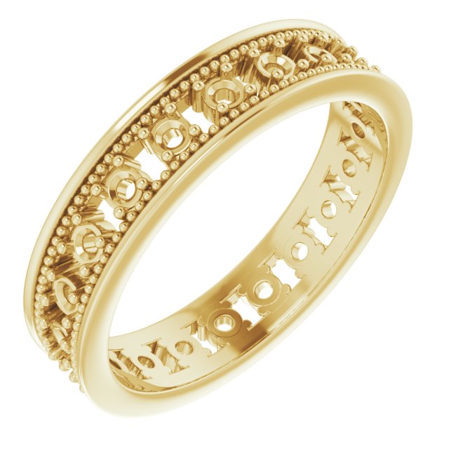 14K Yellow 1/2 CTW Natural Diamond Eternity Band Size 7