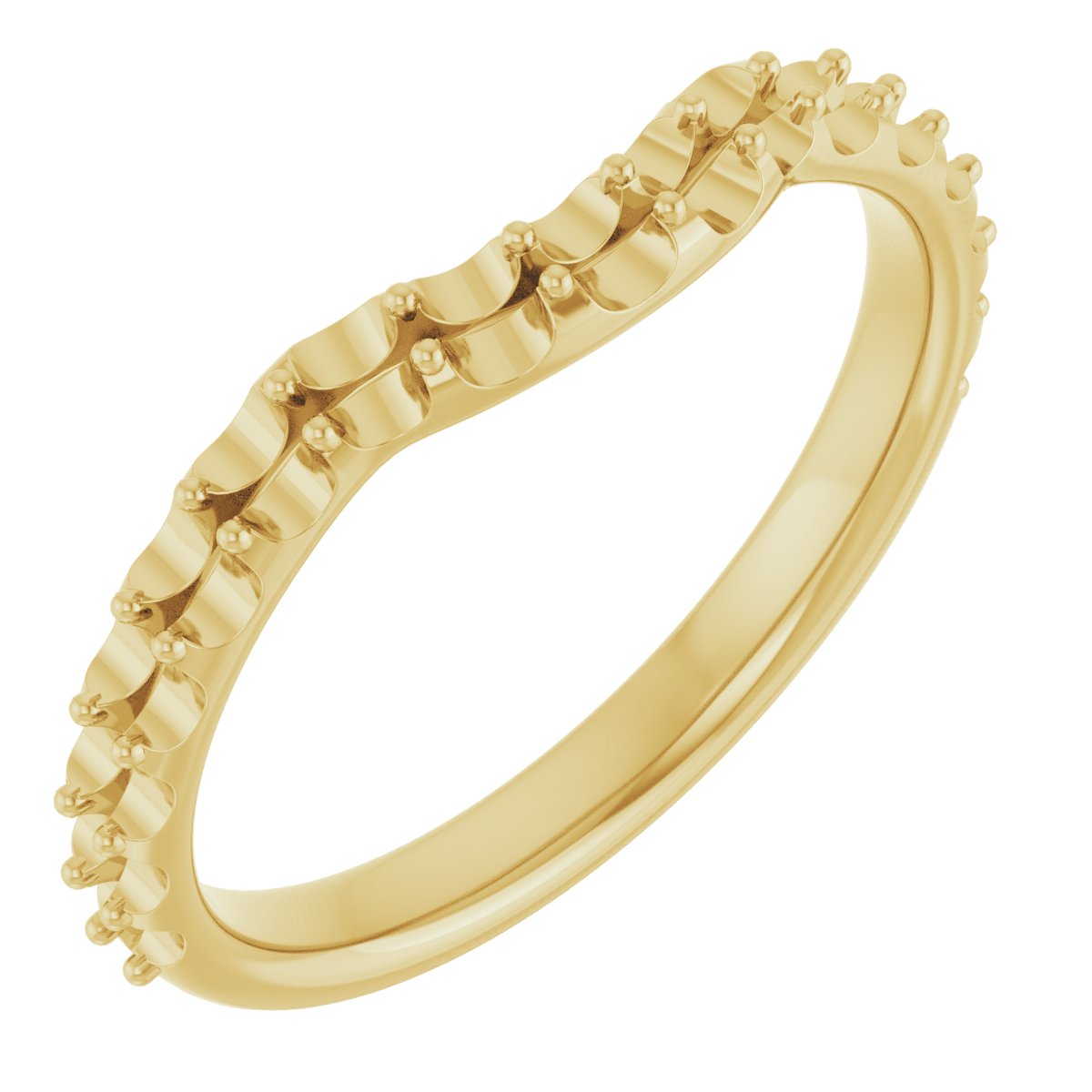 14K Yellow .50 CTW Diamond Contour Band Ref 13351758