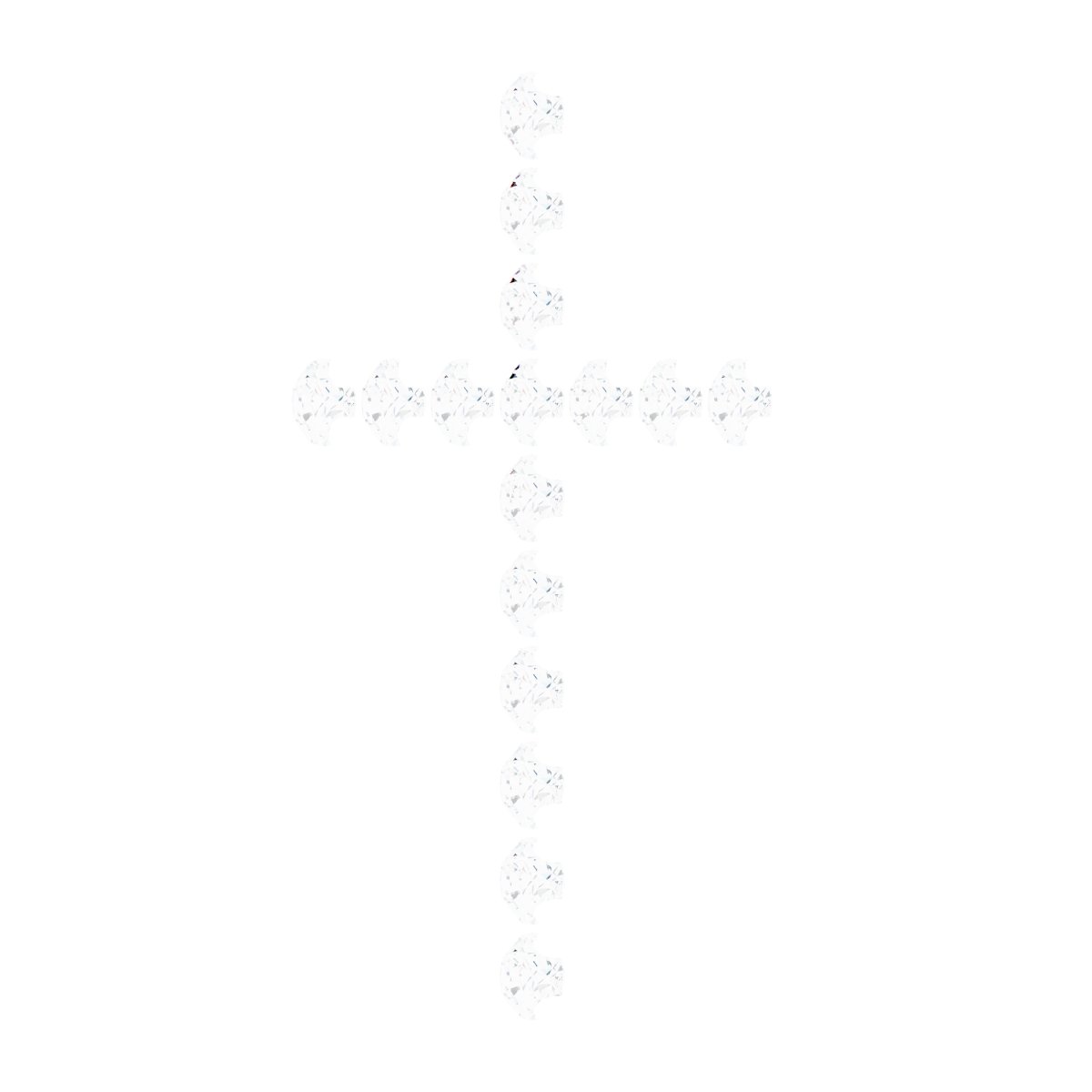 Alternative view of French-Set Cross Necklace or Pendant