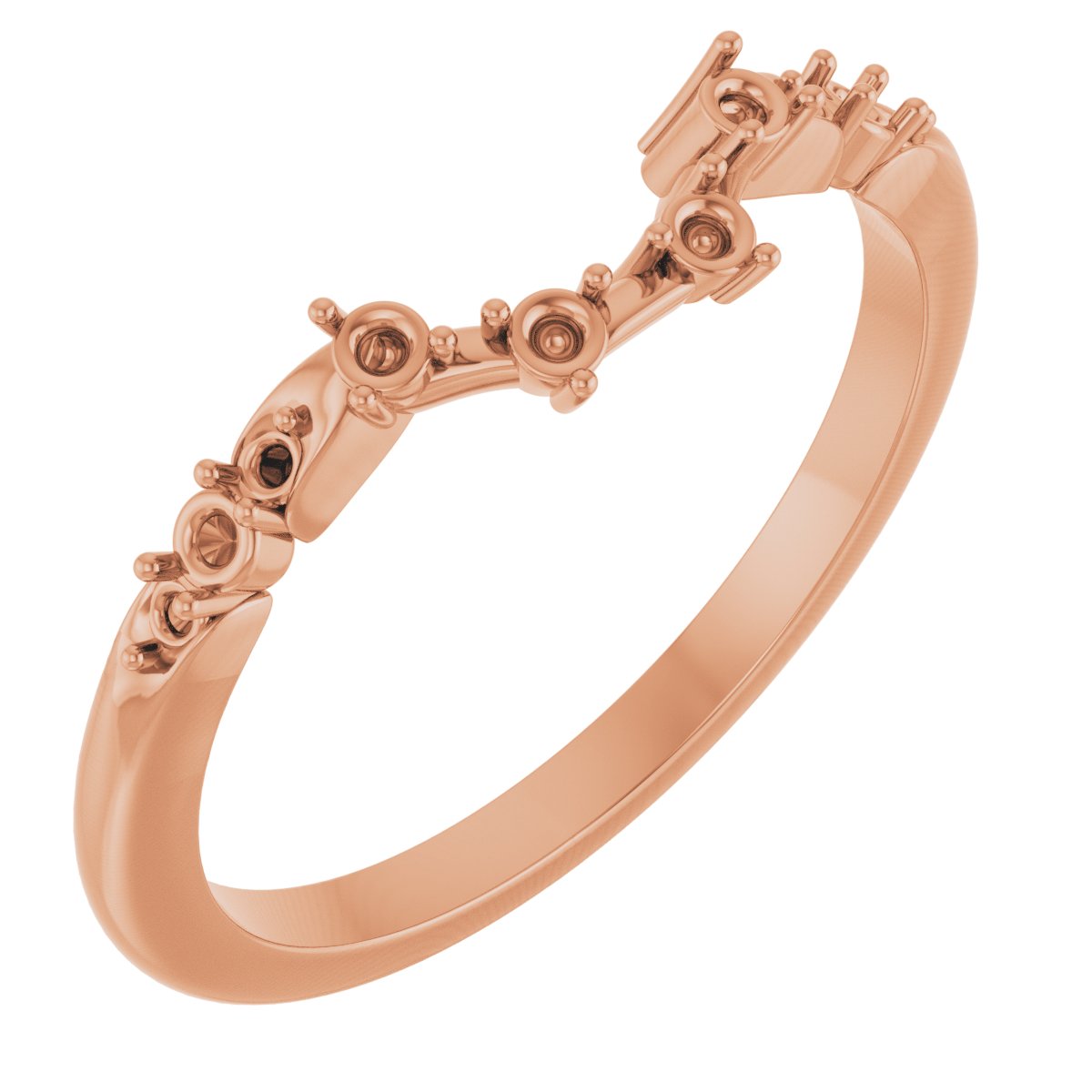 14K Rose 1/6 CTW Diamond Matching Band