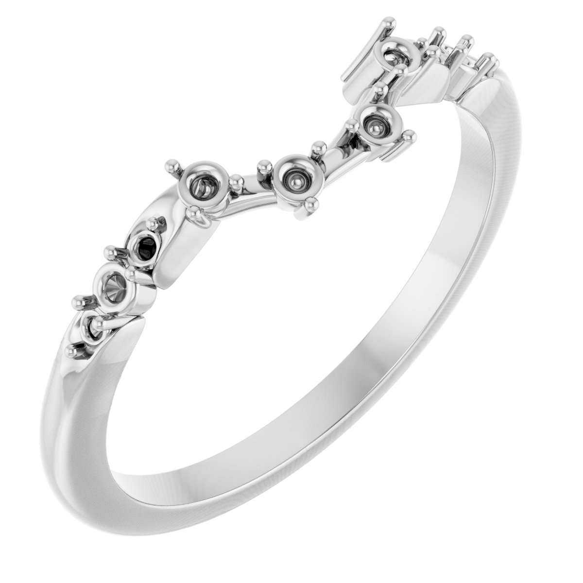 14K White 1/6 CTW Diamond Matching Band